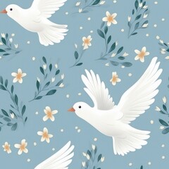 Fototapeta premium Dove pattern backgrounds wallpaper.