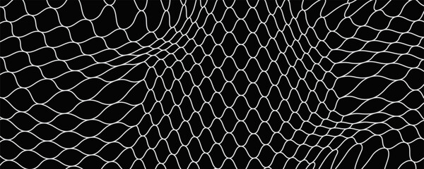 Fishing or soccer net. Repeated hexagon pattern. Black wired mesh texture isolated on white background.ilustrasion modern.vector illustration © Isma