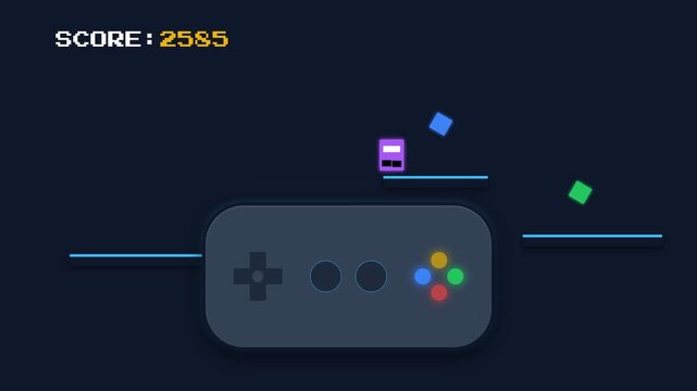 Retro Game Controller Score Display.