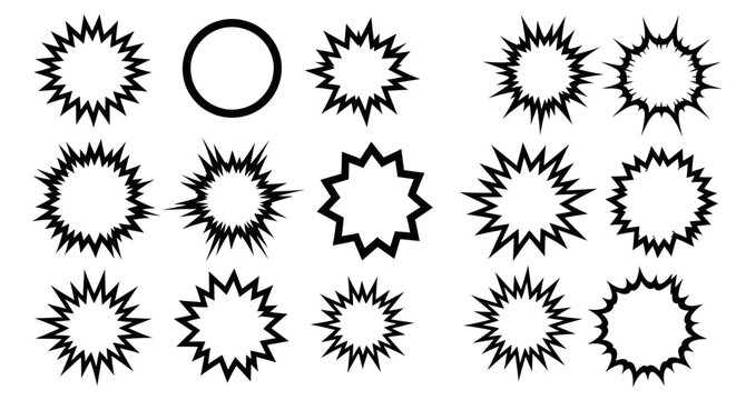 Explosion & Burst Shapes - Comic Book Style Sound Effects