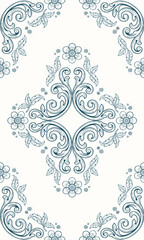 Obraz premium Set of ornamental vector elements with floral vintage decorative swirls leaves frames and elegant baroque design