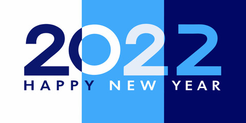 New year typography with the year 2022 and greetings a vector illustration with a colored background © Apurba