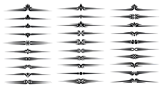 Tribal Decorative Divider and Flourish Vector Set