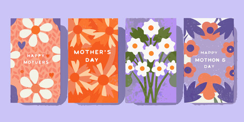 Floral ornament collection featuring mother s day greetings a vibrant vector illustration style flower © Ranajit
