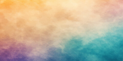 Abstract Colorful Watercolor Background with Sky Clouds Smoke and Soft Light Texture Nature Inspired Cloudscape Art Design © RABBANU