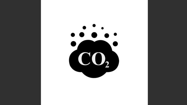 co2 emissions vector icon white background.