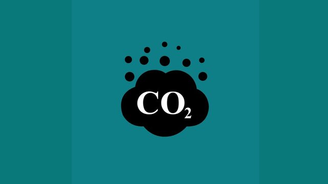 co2 emissions vector icon chine background.