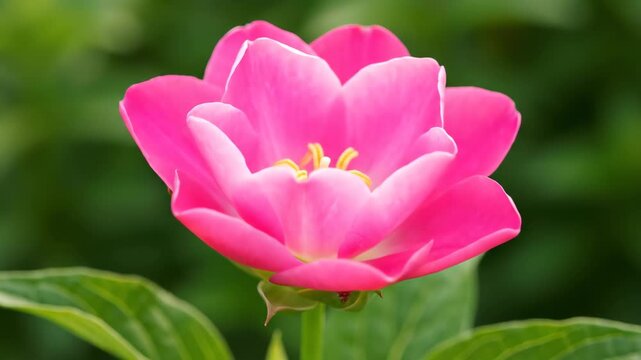 Pink flower buds close-up material, pink flower blooming process