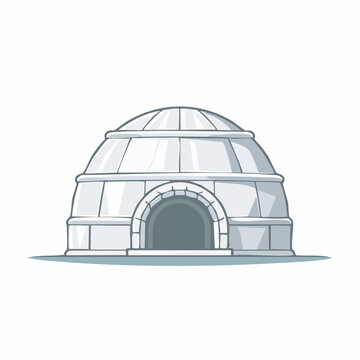 Illustration of a cartoon igloo