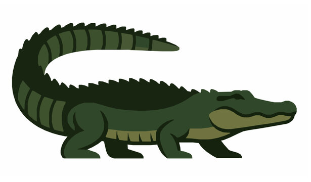 American Alligator Vector Icon - Wildlife Mascot Graphic
