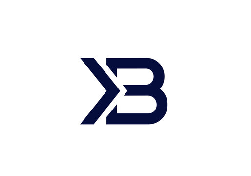 Modern stylized KB lettermark logo design.