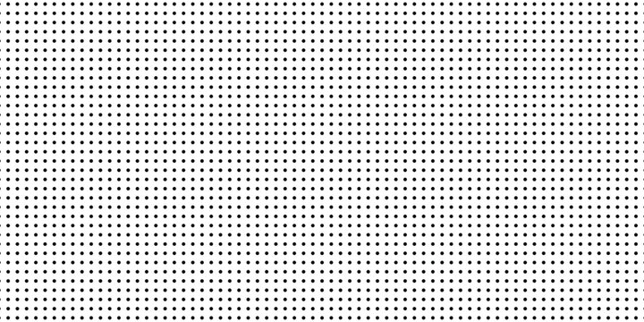 Black polka dots seamless pattern on white background. Halftone minimalist abstract