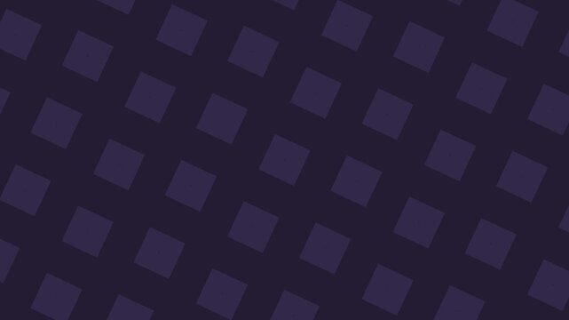 Repeating pattern of dark blue squares with small central dots on a purple background