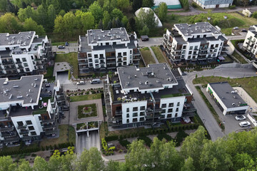 Obraz premium Modern apartment complex for city living concepts