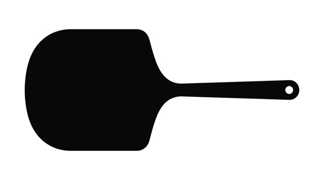Pizza peel with handle black silhouette spatula