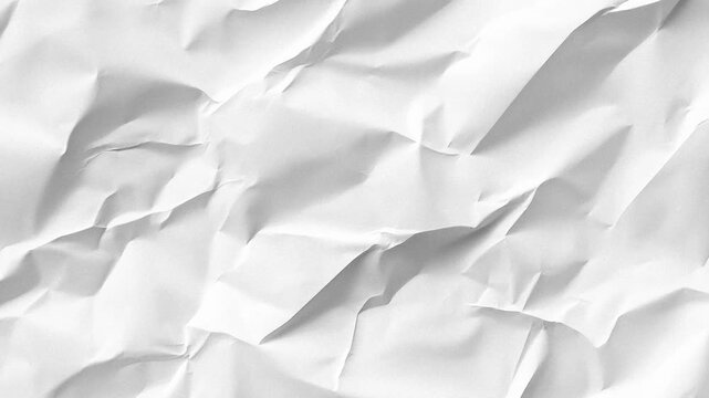 White crumpled paper texture with deep shadows and highlights