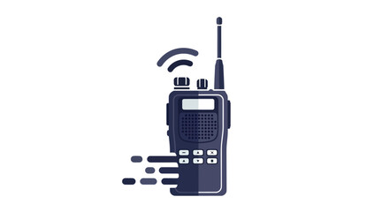Fototapeta premium Walkie Talkie Flat Vector Illustration