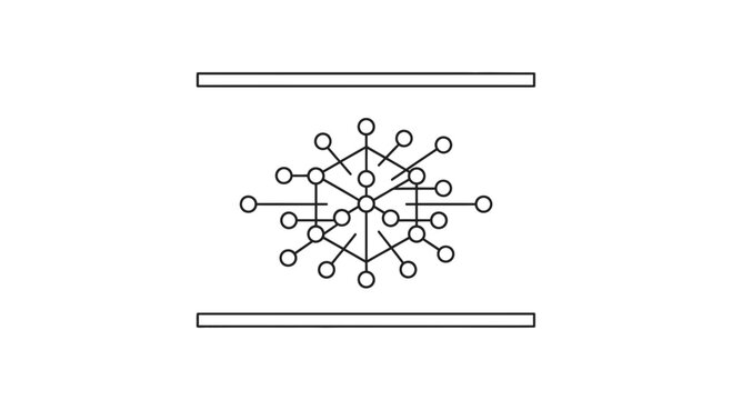 Abstract molecular structure network with connections, scientific concept