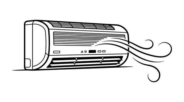 Air conditioner unit blowing cool air.