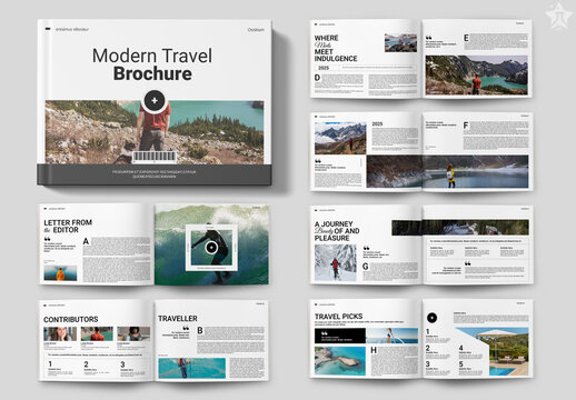 Modern Travel Brochure Landscape Template