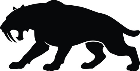 Black panther walking silhouette © Kayem