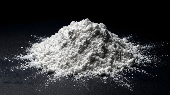 Kilos of cocaine powder on a dark surface
