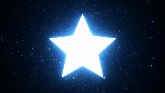 Glowing pentagram special effect material, blue light effect pentagram animation