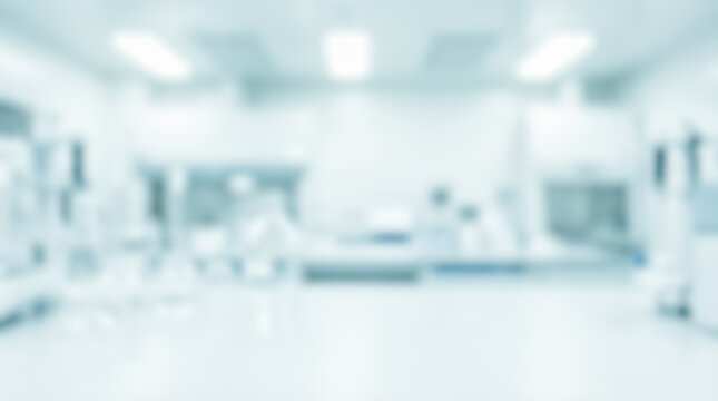 Blurred abstract background bright modern scientific medical lab