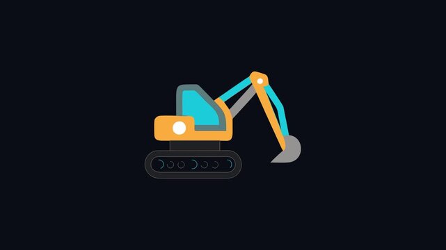 Dynamic Excavator Icon for Heavy Work