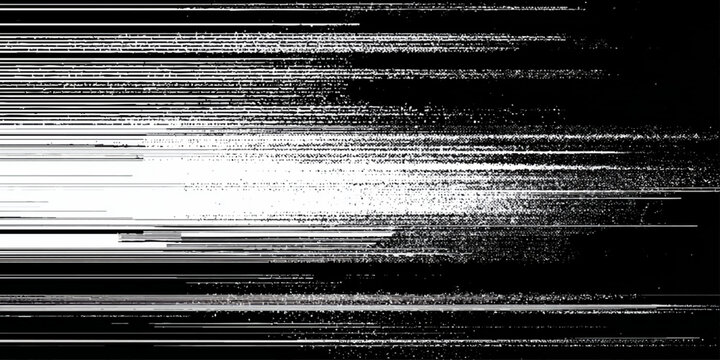 Glitchy distorted digital screen with horizontal lines and noise effect  broken technology