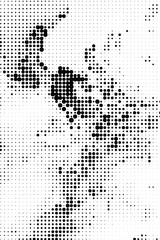 Fototapeta premium Polka dot pop art halftone pattern. Abstract pixel art. 