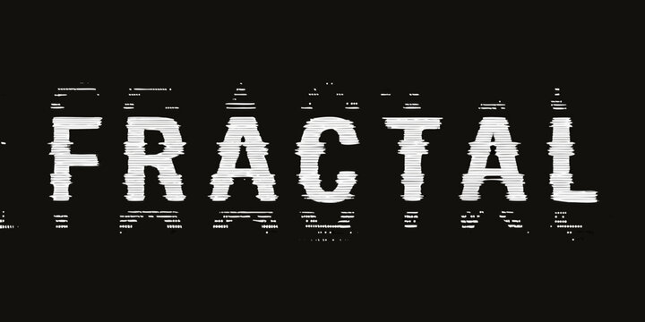 Fractal typeface specimen with a dotted geometric style on black background