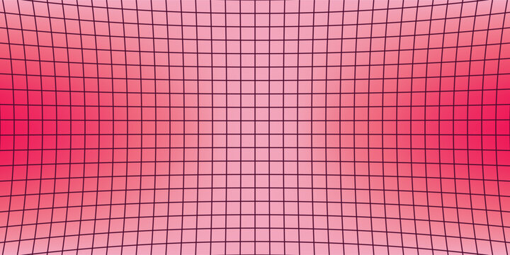 3d grid line background digital design for games and abstract technology perspective backdrop. Futuristic geometric cyber floor and graphic space virtual reality.