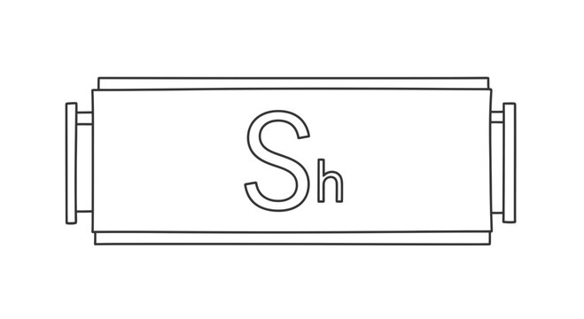 Simple Line Art Icon of a Shunt Resistor Component