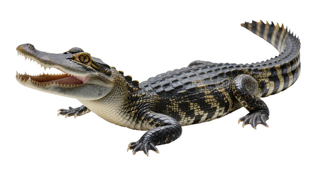 American Alligator with Mouth Open Showing Teeth