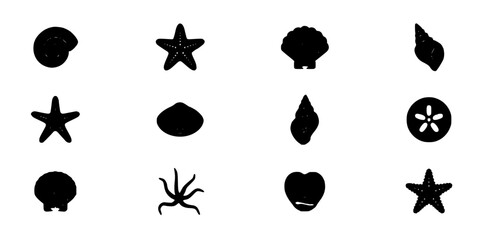 Obraz premium Soccer Player Icons Set of Black Silhouette Figures with Varied Poses and Team Symbols on a White Background