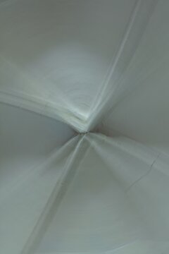 ICM of ribbed vault ceiling, viewed directly from below where the architectural lines intersect, Estonia, Europe.