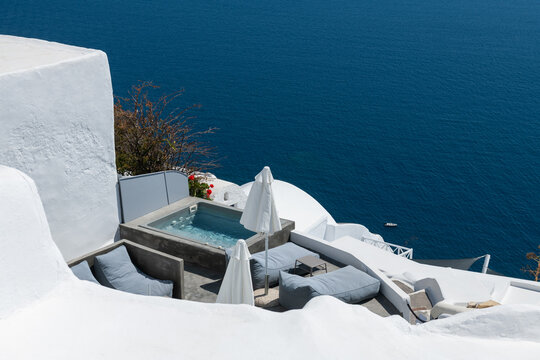 White architecture in Santorini island, Greece