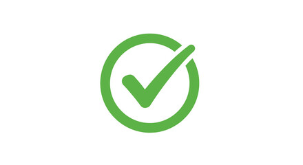 Check mark icon green color isolated on a white background © MSTMARIA