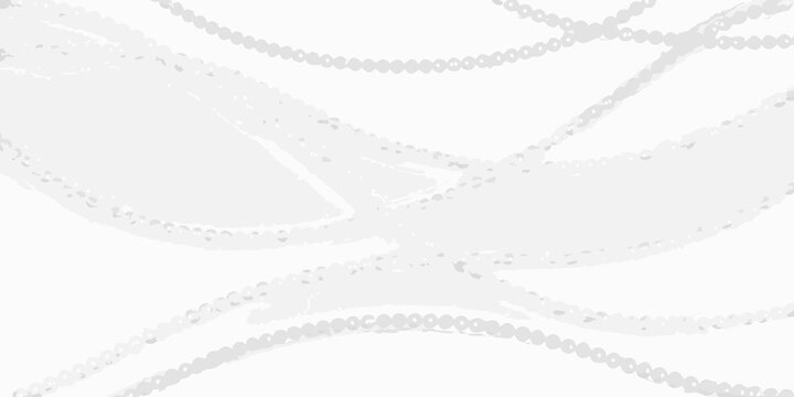 Strands of white pearls arranged in flowing curves against a white background pearl necklace