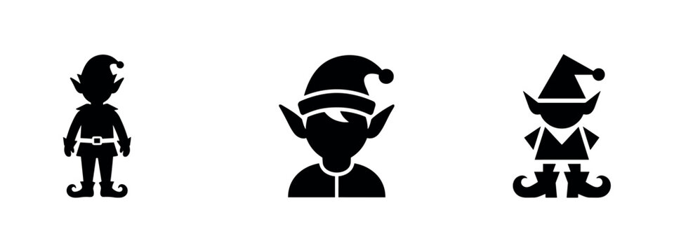 Set of Christmas Elf Icons