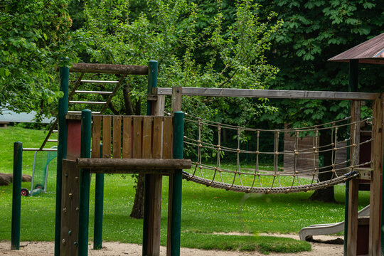Children playground during a sunny day in the park