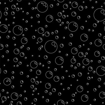 Bubble seamless pattern white black color
