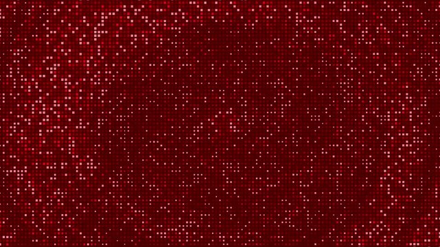 Red abstract halftone grid background with dynamic glowing square dots matrix texture and digital technology pattern design 4k video