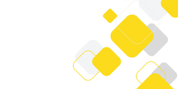 Yellow and grey square element on white background for presentation design. Vector illustration for flyer, banner, backdrop, poster, business card and much more. Suit for business and corporatePrint