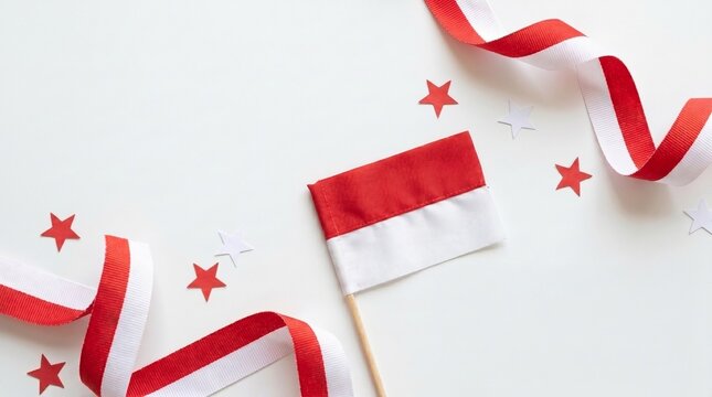 Minimalist Red and White Independence Day Decoration Concept