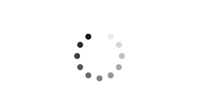 glowing Animated of circle loading icon .Wheel loading concept icon black background