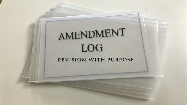 Amendment Log Displaying Revision With Purpose for Educational and Administrative Use in Organized Documentation Systems
