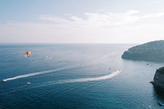 Parasailing adventure over the Adriatic Sea in Budva Montenegro