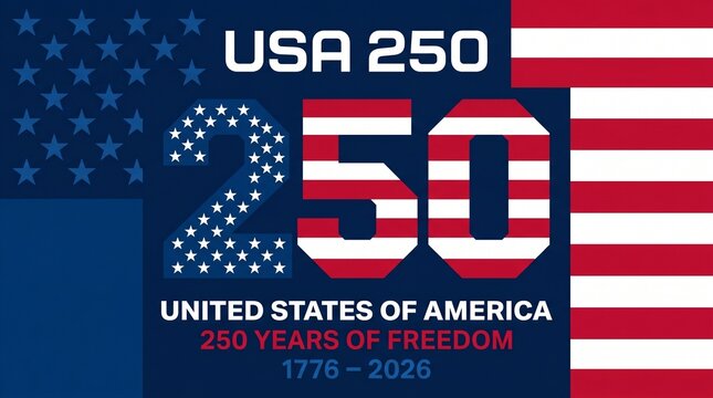 vector background for the 250 years of Independence celebration of the United States of America / USA